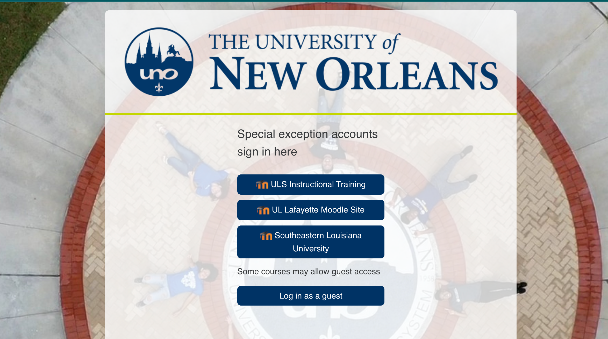 UNO Moodle Login | University of New Orleans