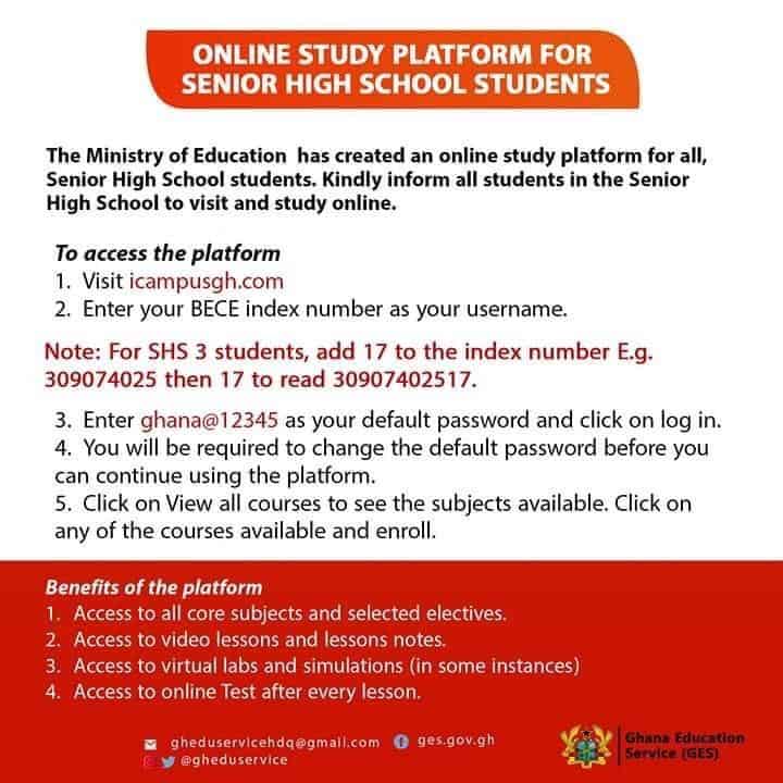 Online Study Platform for Senior High School Students in Ghana
