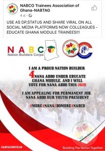 NABCO Trainees Ready to Support Nana Addo