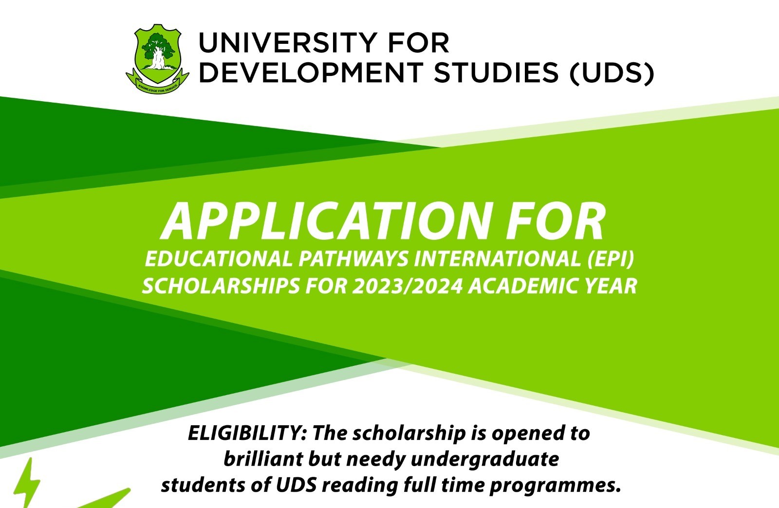 UDS Educational Pathways International Scholarship For 2023-2024