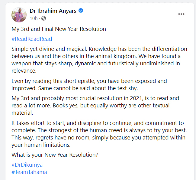 NABCO CEO's New Year Resolutions to all Trainees and Community Followers.