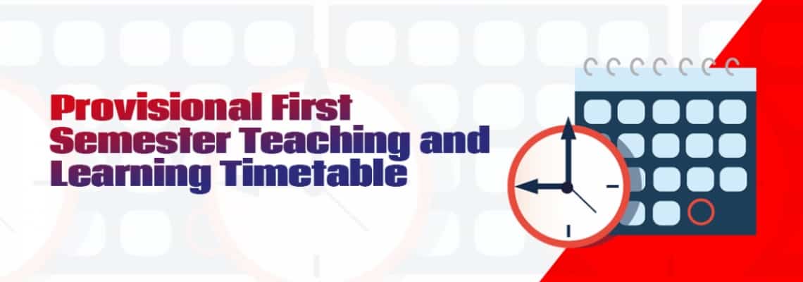 UEW Provisional First Semester Teaching and Learning Timetable
