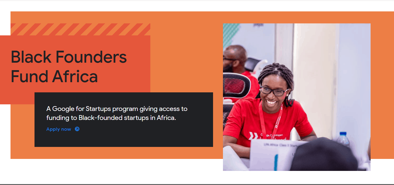 Google for Startups Black Founders Fund Africa 202-2022