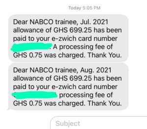 NABCO July and August 2021 Stipends Dully Paid