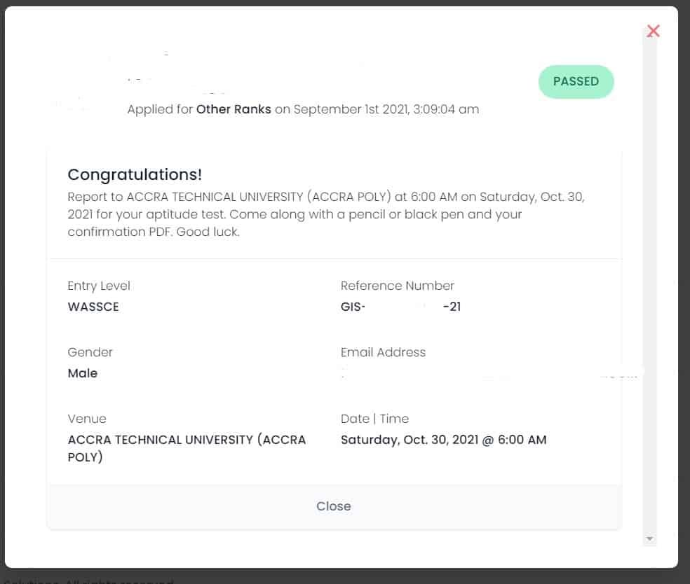 GIS Aptitude Test How to Know If you've Been Selected Without Message (SMS)