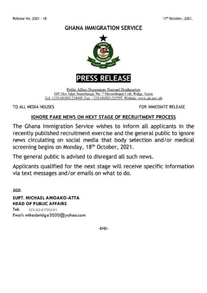 New Notice For the GIS Screening and Aptitude Date