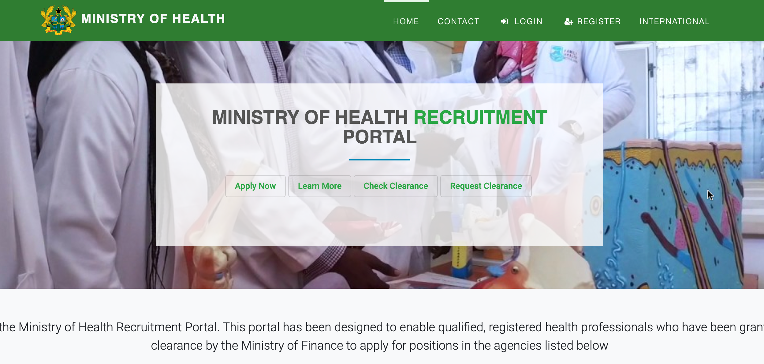 MOH Recruitment Portal For November 2022 - Apply Here