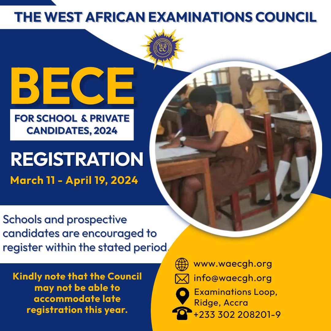 BECE 2024: What is the Exact Date Candidates Will Start Exams