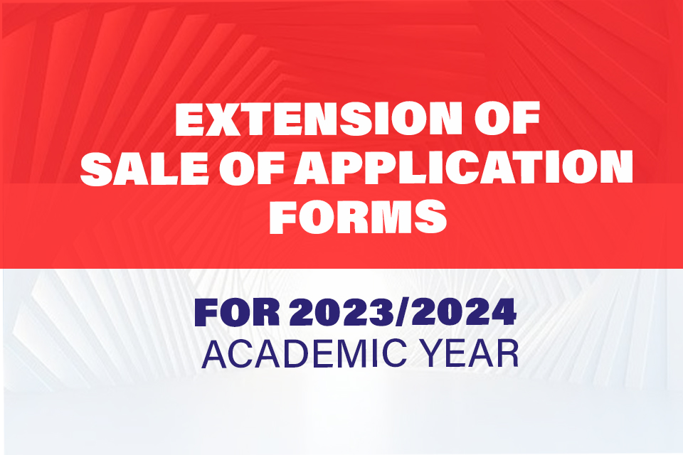 UEW Extension of Sale of Application Forms for 20232024